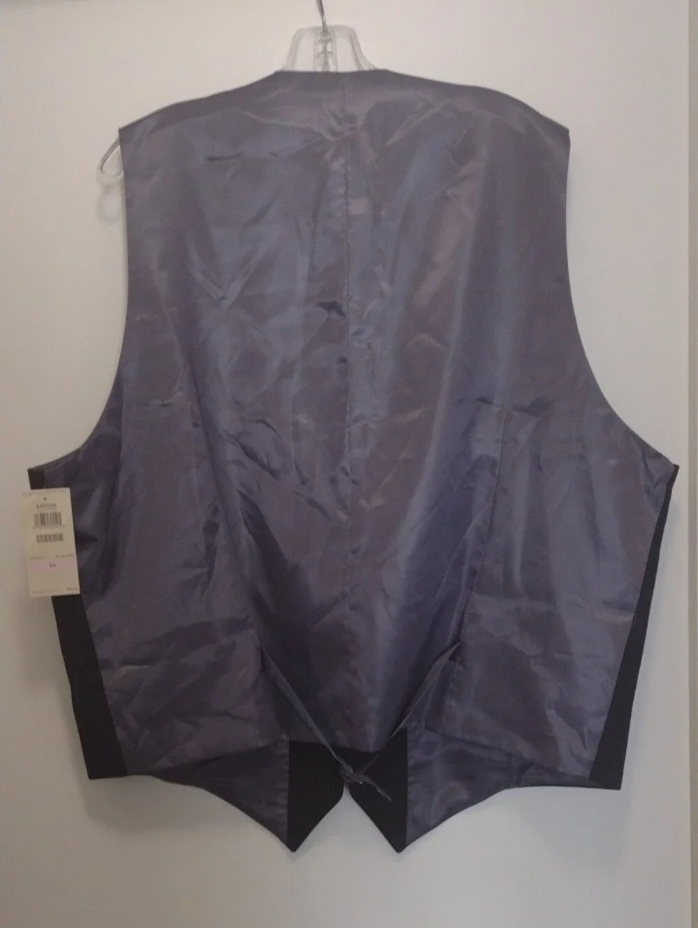 Haggar Men's Black Dress Vest with Gray Lining (J1295)
